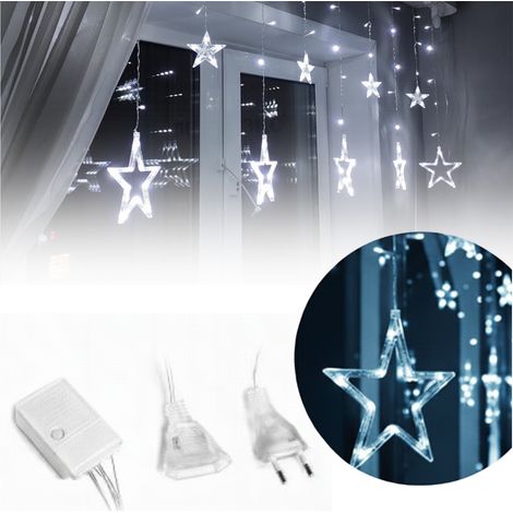 LED-Lichtervorhang, Weihnachtsbaumbeleuchtung, kaltweiße Fenstergirlande 4.1