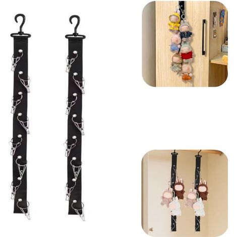 Supports de rangement pour peluches lot de 2 - sangles à 8 crochets 72,5 cm (1/5)