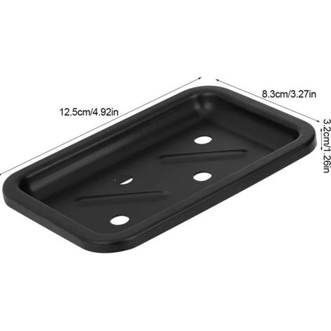 Porte-savon - - Aluminium Noir - Résistant à la corrosion - Drainage rapide - Durable (1/4)