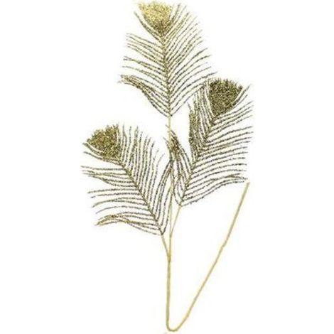 Rametto natalizio con 3 fiori - colore oro - decorazione addobbo natalizio