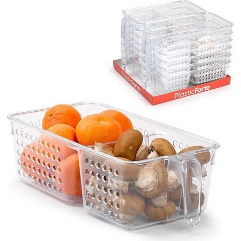 Contenitore Organizer per Frigo 2 Scomparti 15,5 x 30 x 9 cm (1/2)