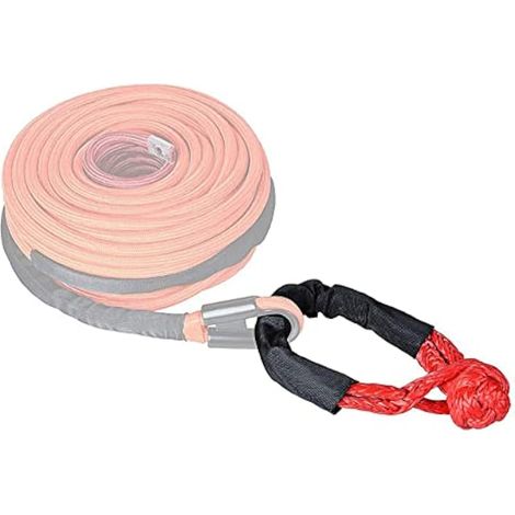 Lot de 2 cordes de remorquage souples à manille pour camion, quad et bateau, sangles de récupération monobloc pour extérieur, noir/rouge/vert/orange/bleu (1/3)