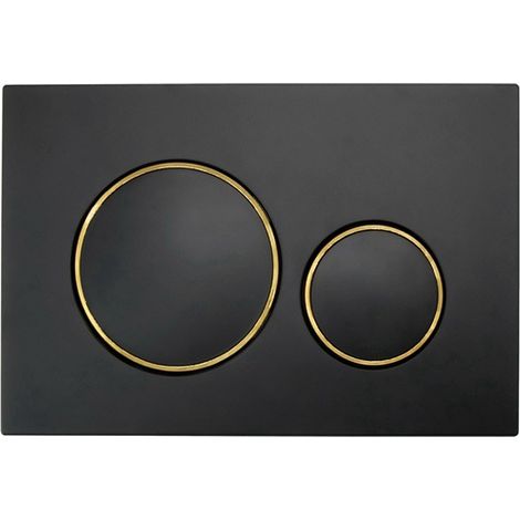KLVGTIFS PU - Pour plaque de commande double Geberit Sigma20 : noir, or (115.882.KJ.1) (1/4)