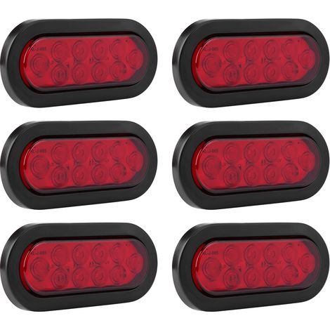 6-teiliges 12V 10 LED Anhängerbeleuchtungsset, Blinker, Bremslichter, Rücklichter für Transporter und LKWs (1/5)
