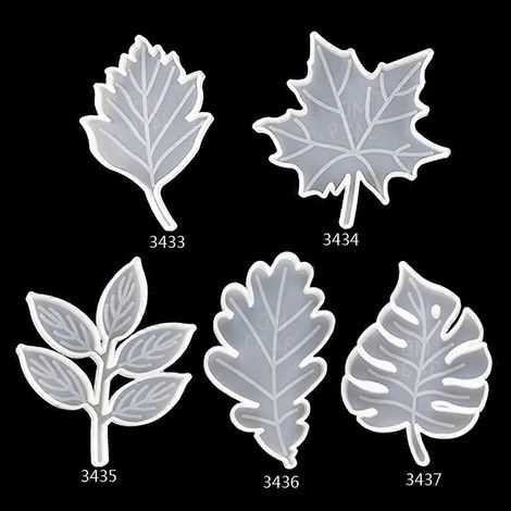 Moule en silicone pour assiette en résine époxy cristal DIY, plateau de rangement en forme de feuille, décoration de plat.