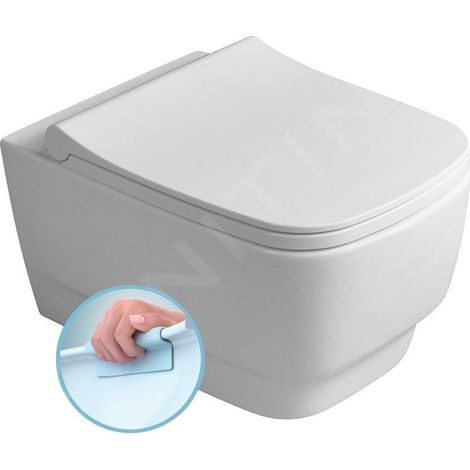 Sapho Céramique - Toilettes suspendues, Rimless, blanc 100214 (1/5)