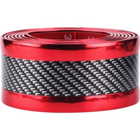 Protection de seuil de porte de voiture style fibre de carbone, 1 m de long et 5 cm de large, double face, pour pare-chocs avant et pédales. (1/4)