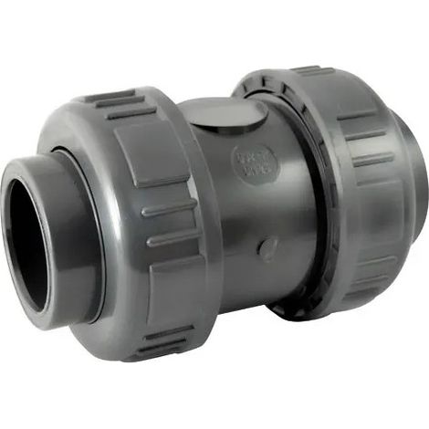 PVC-Druckrückschlagventil mit Feder, zum Kleben Innengewinde 20 mm