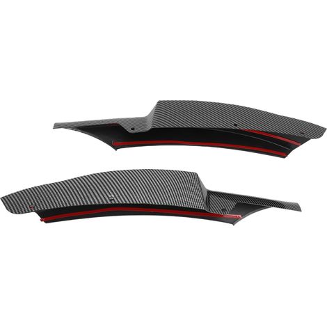 Carbon Fiber Front Bumper Side Splitters, Front Lip Corner Fins, Left and Right Pair, Sport Trim for Sedan, Hatchback and Universal Fit (1/5)