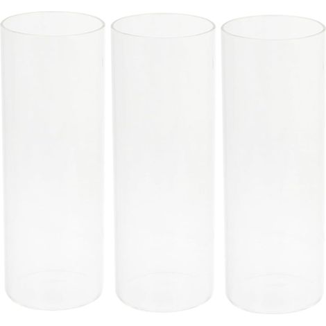 en Verre Transparent Lot de 3 Récipient à Bougie Cylindrique (1/5)