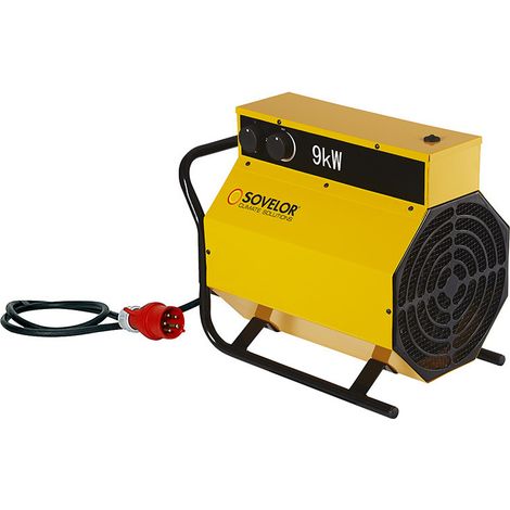 Sovelor – Chauffage air pulsé mobile électrique 9kW – Débit d’air 830 m³/h – Élévation de température 65°C – C9