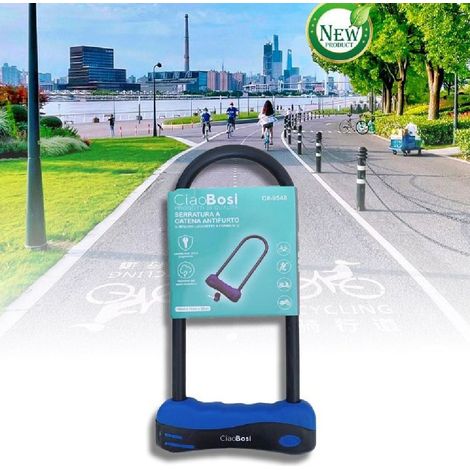 Linq - Lucchetto Catena Catenaccio Acciaio Forma U Per Bici Bicicletta Moto Mtb Cx-9548 - (1/3)