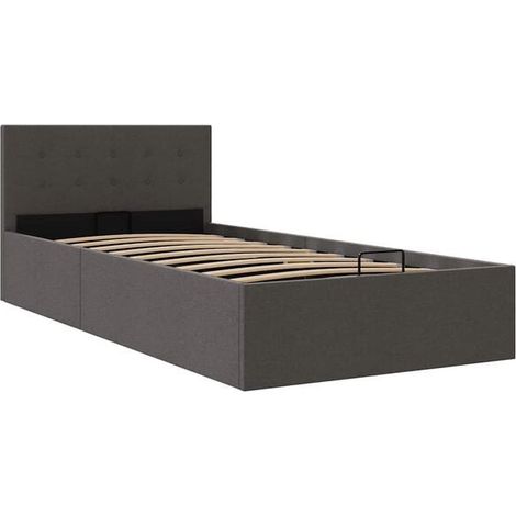 Cadre de lit coffre hydraulique (matelas non inclus) 90x200 cm (1/5)