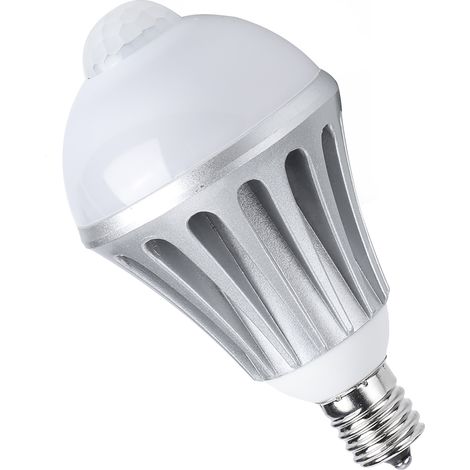 Ampoule LED E17 AC85‑265V 9W à détecteur de mouvement humain, pour chambre ou couloir (1/5)
