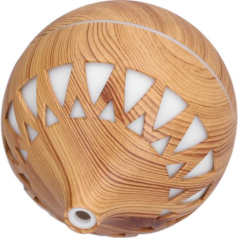 180 ml Hohlholz-Diffusor, Aromatherapie-Luftbefeuchter, stimmungsvolles Nachtlicht, helles Holz, USB, für Zuhause. (1/5)