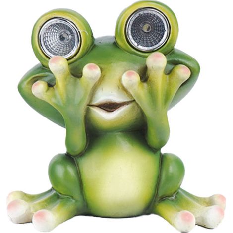 Lampe De Jardin Solaire - Grenouille En Résine - Éclairage Extérieur Automatique - Pour Jardin Terrasse Balcon - 1 Pièce