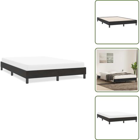 vidaXL Bettgestell ohne Matratze Schwarz 140x220 cm Samt (1/5)