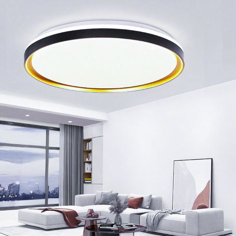 Plafonnier LED design 40 cm, plafonnier à économie d'énergie, lustre blanche moderne 26 W pour salon,chambre,cuisine,couloir, lumière rond 6000 K (1/5)