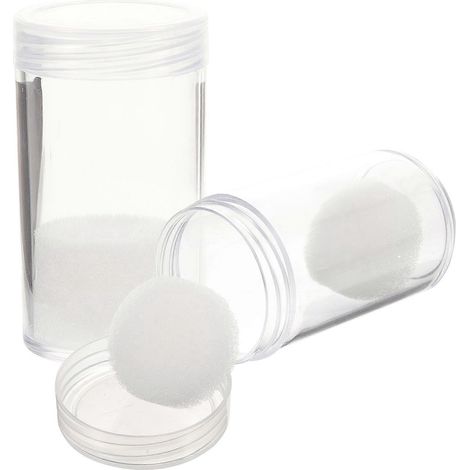 Lot de 2 tubes en plastique pour pièces de monnaie, supports de rangement et contenants pour pièces de collection-6x3CM-Transparent (1/3)