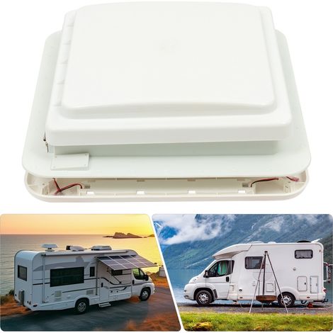 Ventilateur de Toit pour Camping-Car 12V, 30m³/min, Silencieux 33dB, Blanc, Idéal pour Caravane, Camping-Car (1/5)