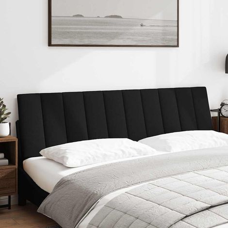 Coussin de tête de lit Hanko noir 180 cm tissu CFW62148 (1/5)