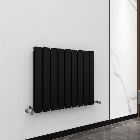 600 x 612mm Double Designer Flat Panel Central Heating Radiator MATT BLACK (1/5)
