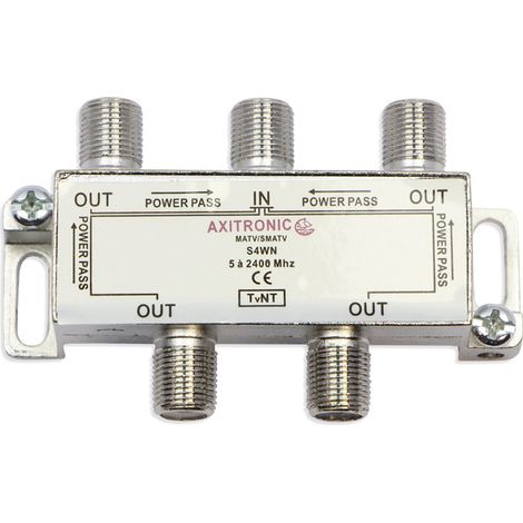 Repartiteur tv 4 directions 5 - 2400 mhz Axitronic REP4S (1/2)