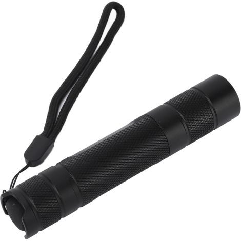 Lampe Torche UV LED 365nm en Alliage d'Aluminium, Piles Incluses, pour Détecter Scorpions, Urines d'Animaux et Résine
