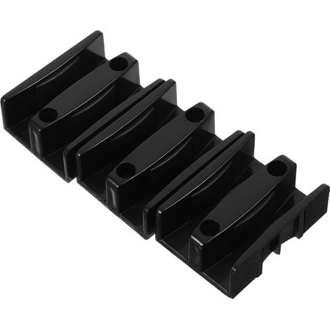 Guide et butée inférieure de porte douche en plastique noir, 3 (1/5)