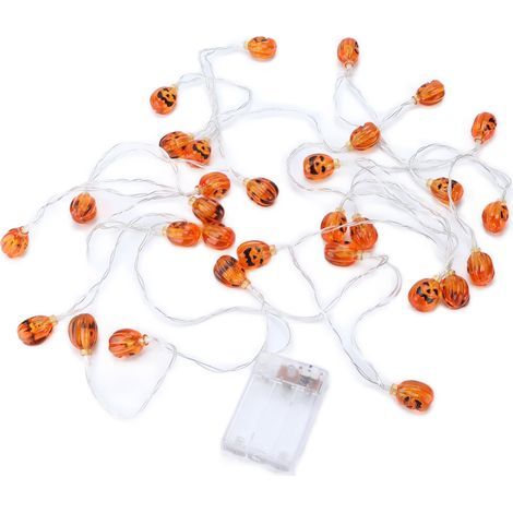 Guirlande lumineuse citrouille LED Décoration d'Halloween Lanterne décorative d'intérieur en acrylique (1/5)