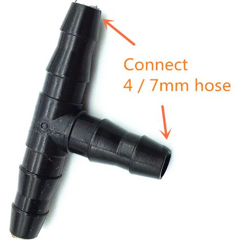 Juego de mangueras de riego para jardín con boquillas de pulverización para bricolaje, color negro, verde y gris, de PE, 10 m, 12 boquillas, conector en T, 4/7 mm, con función de refrigeración y humid (1/4)