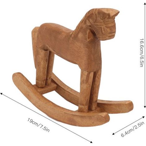 Cheval À Bascule - Cheval De Troie - Bois Massif - Décoratif Intérieur - Unité (1/5)