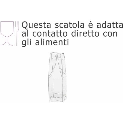 Scatole trasparenti alte rettangolari in PET - uso alimentare, set da 30 pezzi, cm 5 x 5 x 17,3 H