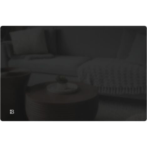 [JAMAIS UTILISÉ] Elektrische Festheizung mit trockener Trägheit aus Keramik, Glasfront, 1500W Bestherm IRIS horizontal schwarz (ohne Stecker)