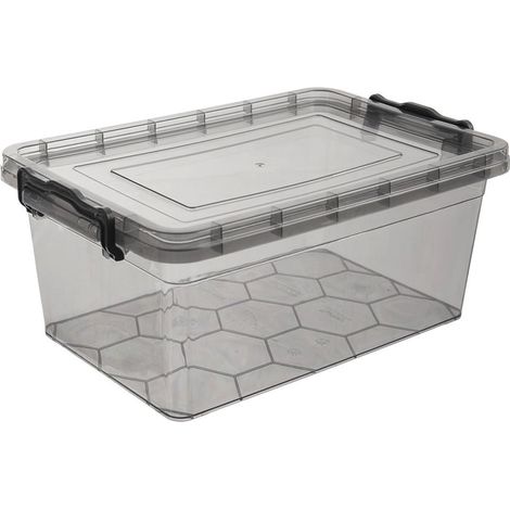 Recipiente para alimentos con tapa, gris, 14 l (1/4)