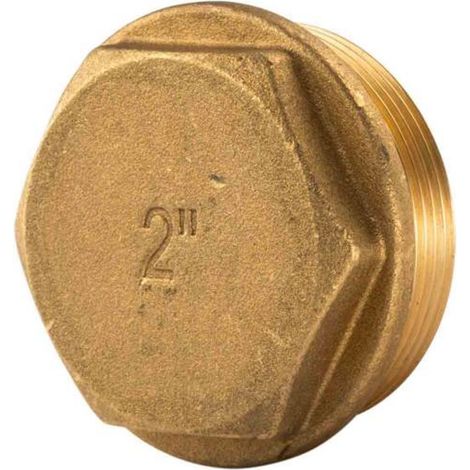 Messing Gewinde-Fitting Stopfen 2"AG (DN 50) - schwere Ausführung