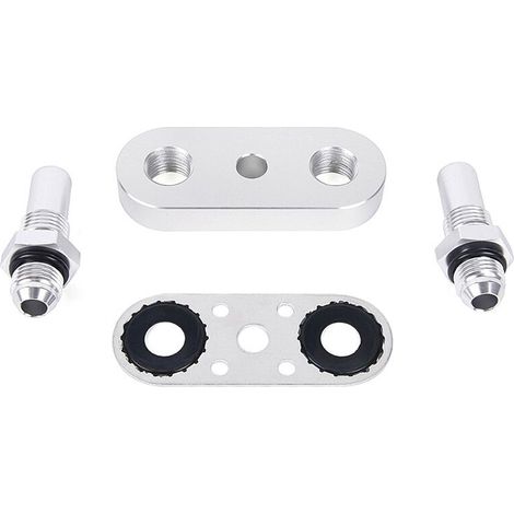 Plaque D'Adaptation de Conduite de Refroidissement de Transmission avec Raccords 6AN et Joint pour 6L80E 6L90E 8L90E (1/2)
