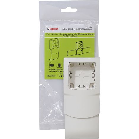 Legrand - Cadre simple pour appareillage apparent - Pour plinthe 80x20mm