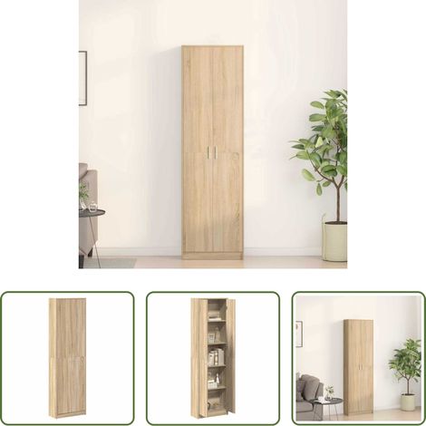 Kleiderschrank Sonoma-Eiche -  Kleiderschrank Sonoma-Eiche 55 x 25 x 189 cm Holzwerkstoff (1/5)