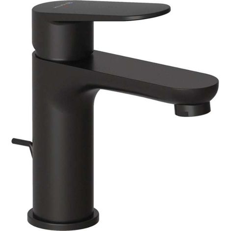 Kludi X1 - Grifo de lavabo, con desagüe, negro mate 322883975