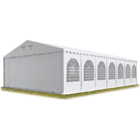 TOOLPORT 7x14m XXL tente de réception, PVC 800 N anti-feu, H. 2,6m, blanc (1/5)
