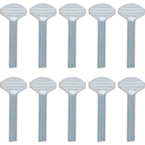 Lot de 10 vis à oreilles à tête plate en acier carbone - Vis à tête fraisée M8 x 40 mm pour matériel photo, assemblage de meubles et pièces de machines (1/5)