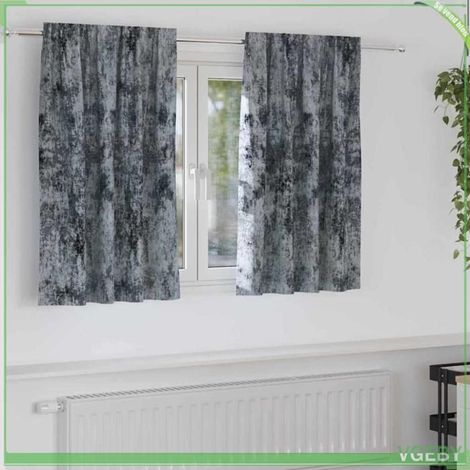 Rideaux en velours - FAFEISY - 4107683 - Gris argenté - 140 x 140 cm - Occultant (1/5)