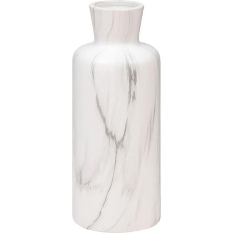 Vase Déco Effet Marbre "Soa" 30cm Blanc (1/2)