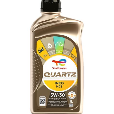 Quartz Ineo MC3 5W-30, Huile moteur essence et Diesel, 1 litre (1/5)