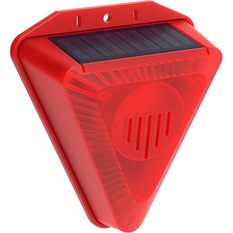Allarme solare con rilevatore di movimento, avviso 129 dB, sirena rossa lampeggiante, repellente per cani, abbai e altri animali, impermeabile, efficace contro ratti, cervi, procioni e puzzole