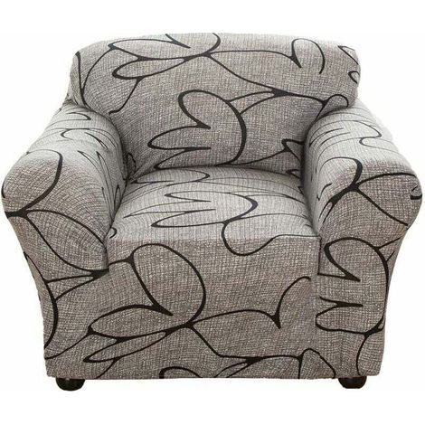 Sofabezug aus Polyester, dehnbarer elastischer Sofabezug, Sofaschutz, 1-Sitzer-Sofabezug (90-130 cm) (1/4)