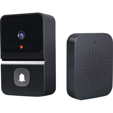 Sonnette vidéo sans fil avec caméra intelligente,vision nocturne 450P,audio bidirectionnel,stockage cloud,alimentation par batterie (1/5)