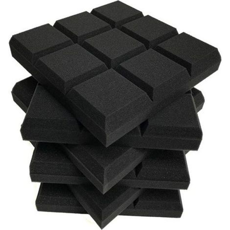 Panneau Acoustique - Mousse Polyuréthane 30x30x5 cm - Pour Studio Home Cinéma Bureau - 6 Pièces (1/4)