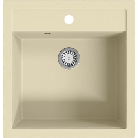 Maison Exclusive - Lavello da Cucina in Granito Vasca Singola Beige